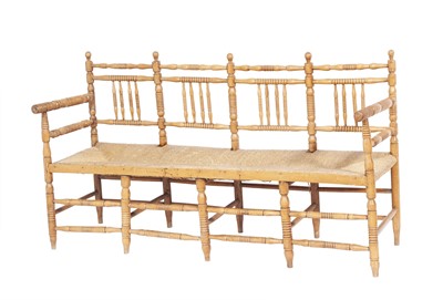 Lot 148 - Beechwood Rattan Settee