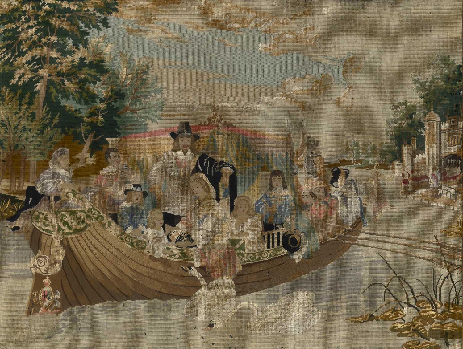 Lot 90 - Framed English Needlework Picture of King Charles I
