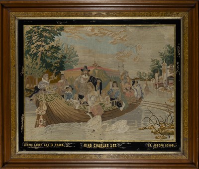 Lot 90 - Framed English Needlework Picture of King Charles I