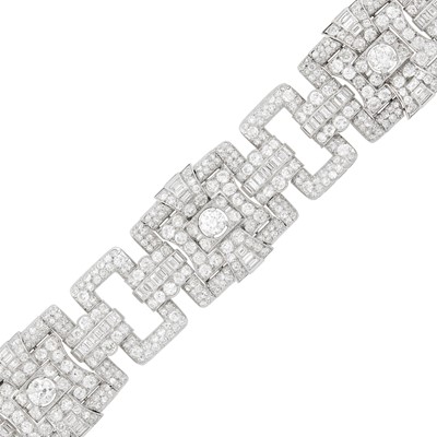 Lot 232 - Platinum and Diamond Bracelet