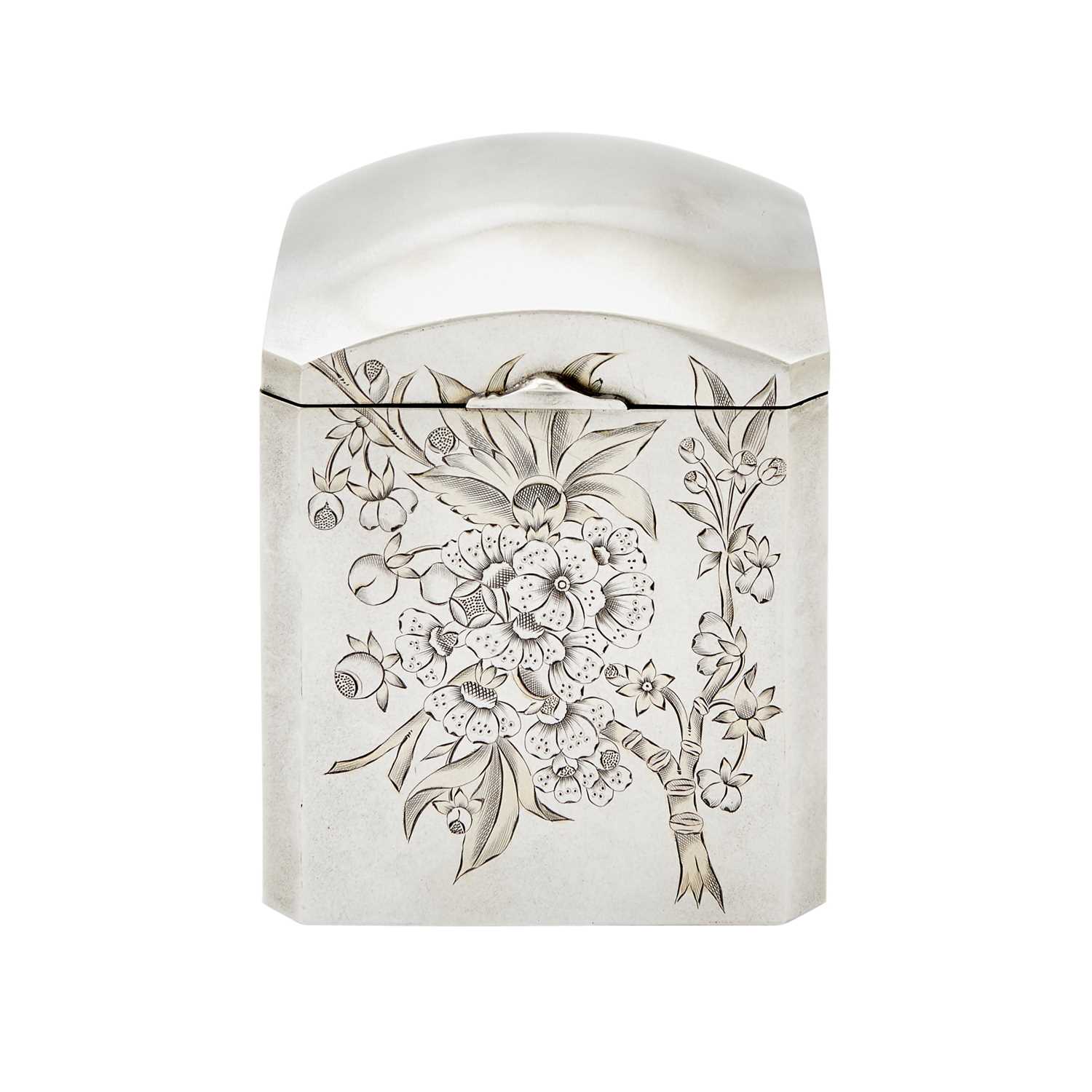 Lot 34 - Russian Silver Tea Caddy