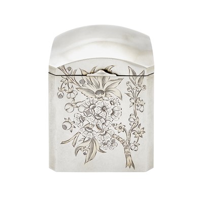 Lot 34 - Russian Silver Tea Caddy