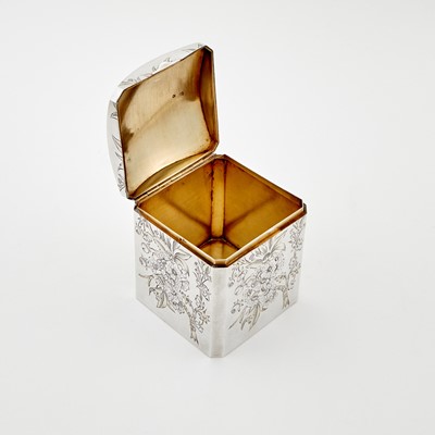 Lot 34 - Russian Silver Tea Caddy