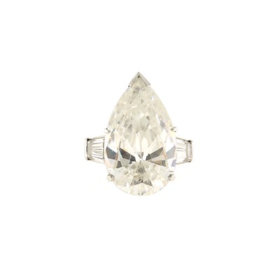 Lot 2215 - Platinum and Simulated Diamond Ring