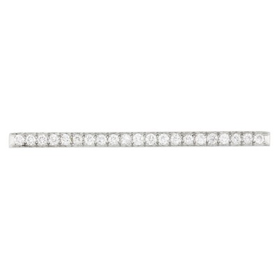 Lot 77 - Tiffany & Co. Platinum and Diamond Bar Pin