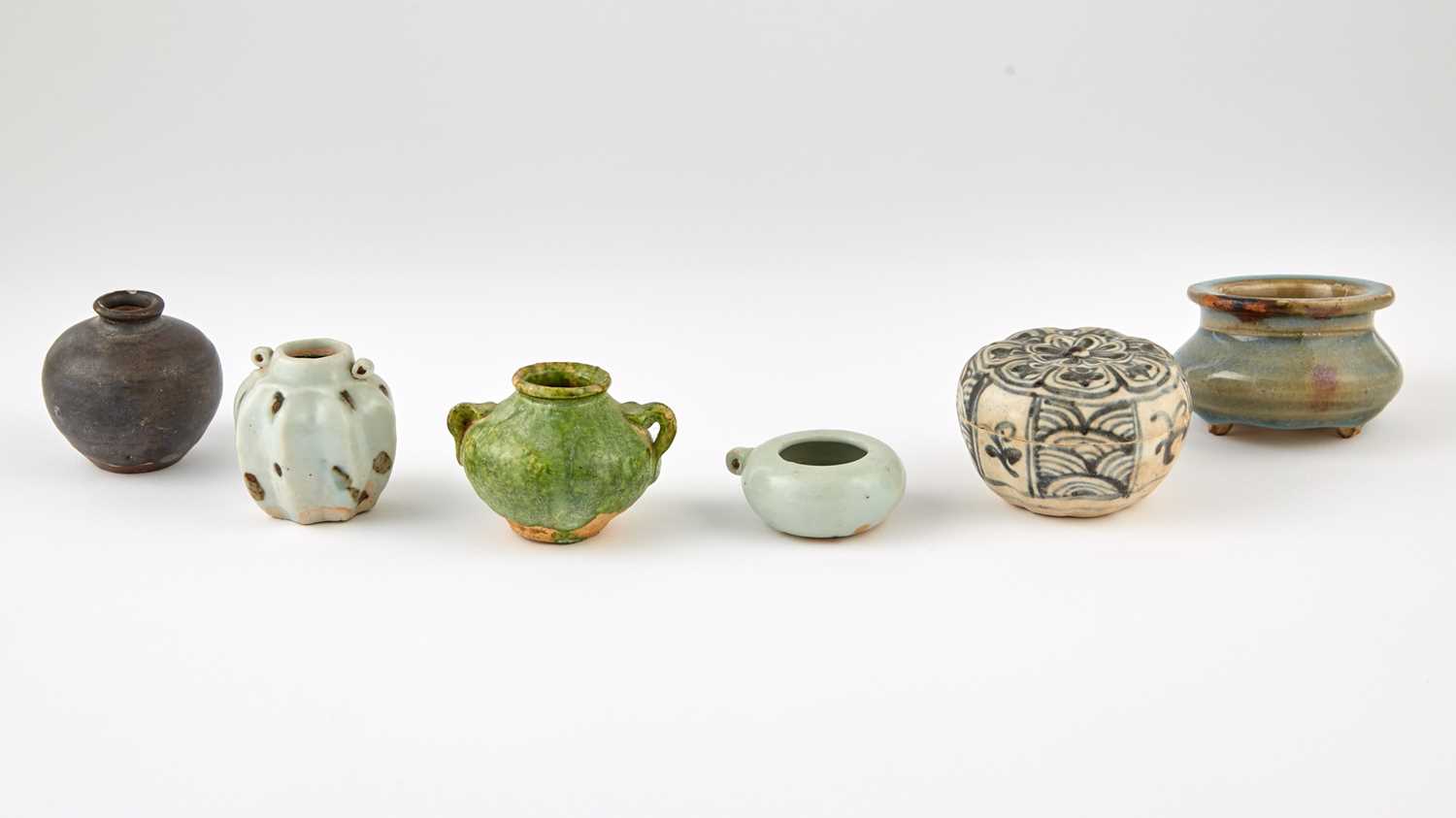 Lot 328 - A Group of Diminutive Chinese Glazed Vessels