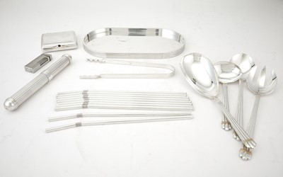 Lot 206 - Group of Silver and Silver-Plated Table Articles