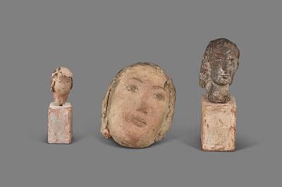 Lot 60 - Group of Three Pottery Heads