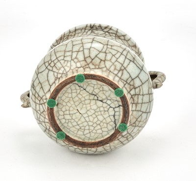 Lot 333 - A Chinese Ge-type Porcelain Censer