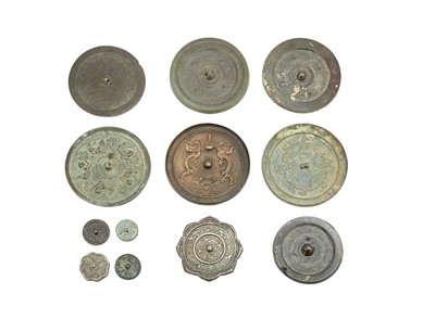 Lot 109 - A Collection of Chinese and Korean Bronze Mirrors