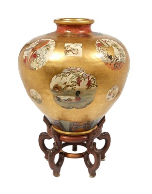Lot 603 - An Exceptionally Large Japanese Satsuma Vase
