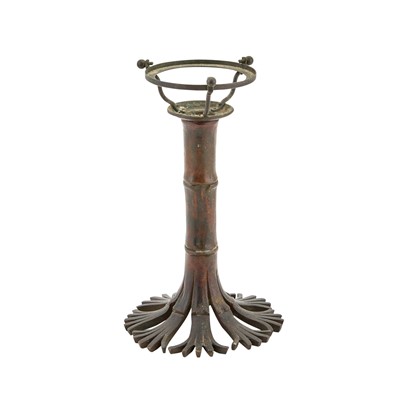 Lot 506 - Tiffany Studios Bronze Bamboo Candlestick Base