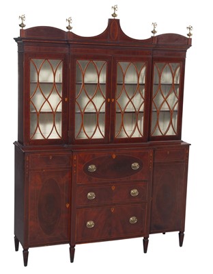 Lot 1038 - Federal Inlaid Mahogany Gentleman's Secretary