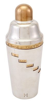 Lot 1001 - Novelty Napier Silver-Plated Dial-a-Drink Cocktail Shaker