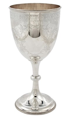 Lot 1063 - Victorian Sterling Silver Oversized Goblet