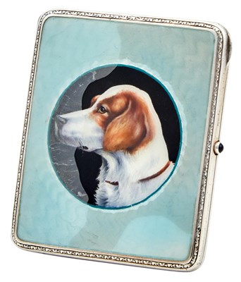 Lot 1130 - Continental Silver and Enamel Novelty Cigarette Case