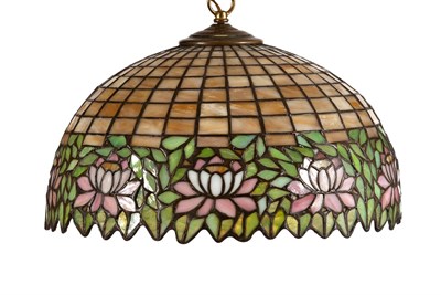 Lot 233 - American Leaded Glass Hanging Shade Attributed...