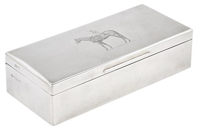 Lot 1122 - English Novelty Equestrian Sterling Silver Table Box