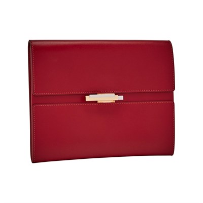 Lot 173 - Hermès Red Leather 'Villandry Cinhetic' Clutch