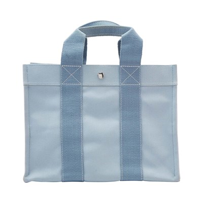 Lot 171 - Hermès Light Blue Toile 'Bora Bora' MM Bag