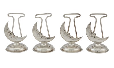 Lot 210 - Set of Four English Sterling Silver Menu Holders