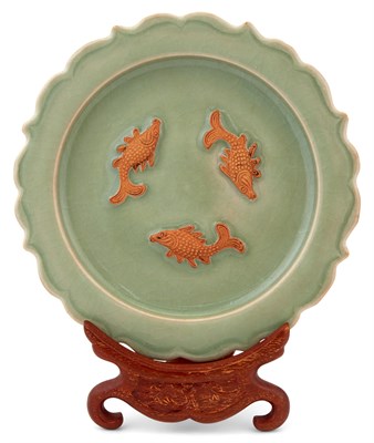 Lot 72 - A Chinese Celadon Porcelain Plate