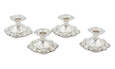 Lot 213 - Set of Four Danish Sterling Silver Tapersticks