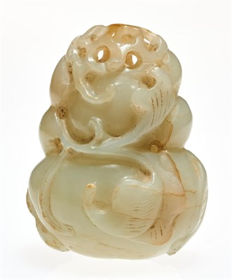 Lot 64 - A Chinese White Jade Carving