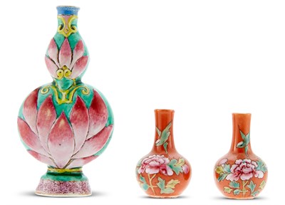 Lot 45 - Three Chinese Miniature Porcelain Vases