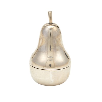 Lot 119 - Tiffany & Co. Sterling Silver Pear Form Pill Box