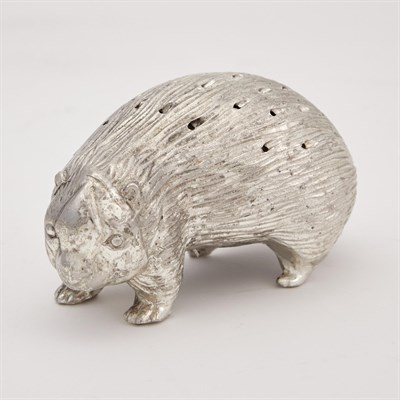 Lot 1076 - Novelty Silver-Plated Hedgehog Form Hors d'Oeuvres Pick Stand