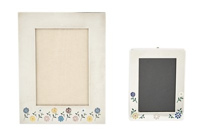 Lot 194 - Two American Sterling Silver and Enamel Picture Frames