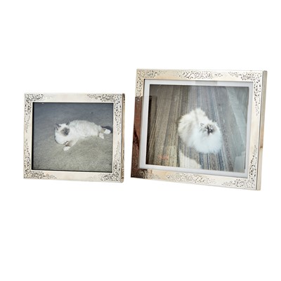 Lot 192 - Graduated Pair of Gorham Sterling Silver Picture Frames