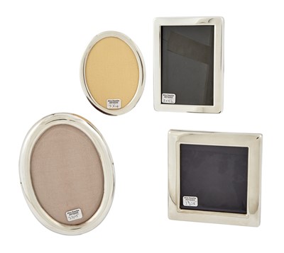 Lot 204 - Three Sterling Silver Picture Frames and a Silver Plated Example