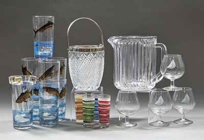 Lot 1079 - Group of Fishing Theme Barware Comprising...