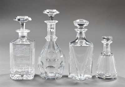 Lot 1081 - Group of Three Baccarat Glass Decanters In the...