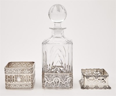 Lot 1068 - French Sterling Silver Square Decanter Coaster