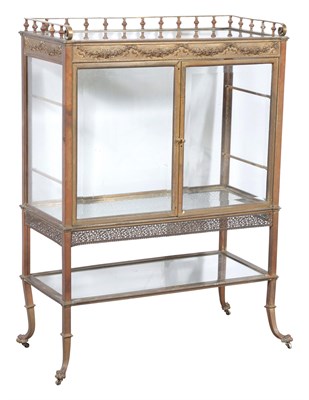 Lot 128 - Victorian Neoclassical Style Bronze and Glass...