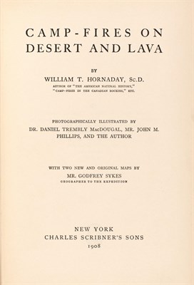 Lot 45 - HORNADAY, WILLIAM T. Camp-Fires on Desert and...