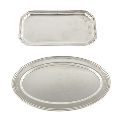 Lot 302 - Two Silver Dresser Trays