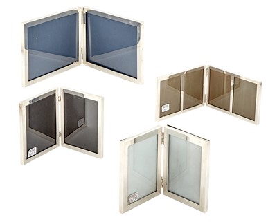 Lot 141 - Four American Sterling Silver Folding Double Picture Frames