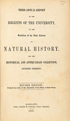 Lot 39 - Two copies of Third Annual Report of the Regents