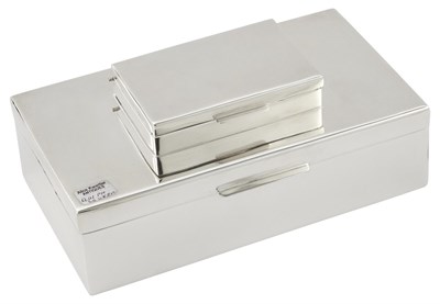 Lot 1018 - Ralph Lauren Silver-Plated Two-Tiered Table Cigar Box