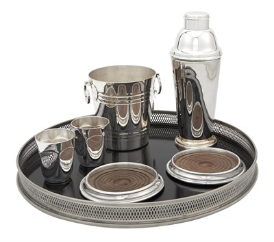 Lot 1095 - Assembled Silver-Plated Barware Set