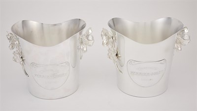 Lot 1072 - Pair of Christofle Silver Plated Art Nouveau Style Perrier Jouet Champagne Coolers