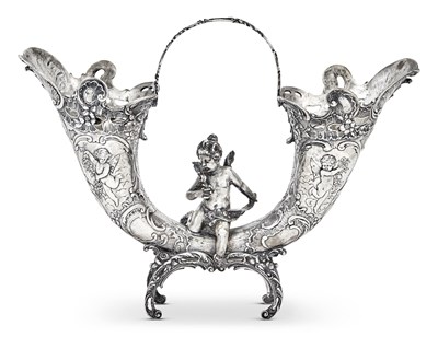 Lot 103 - Continental Silver Double Vase Early 20th...