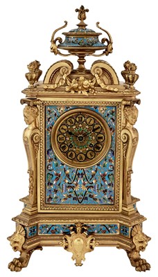 Lot 161 - Miller & Sons Gilt-Bronze and Enamel Clock...
