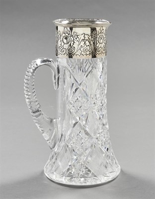 Lot 1089 - American Sterling Silver and Cut Glass Claret Jug