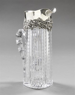 Lot 1090 - Gorham Sterling Silver Mounted Cut Glass Claret Jug