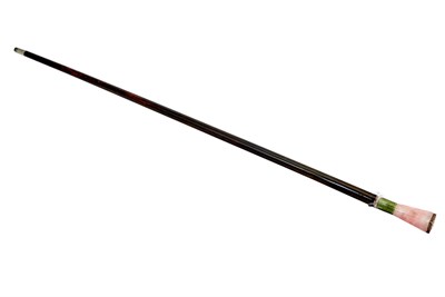 Lot 174 - Rose Quartz and 18 Kt Gold Handled Cane